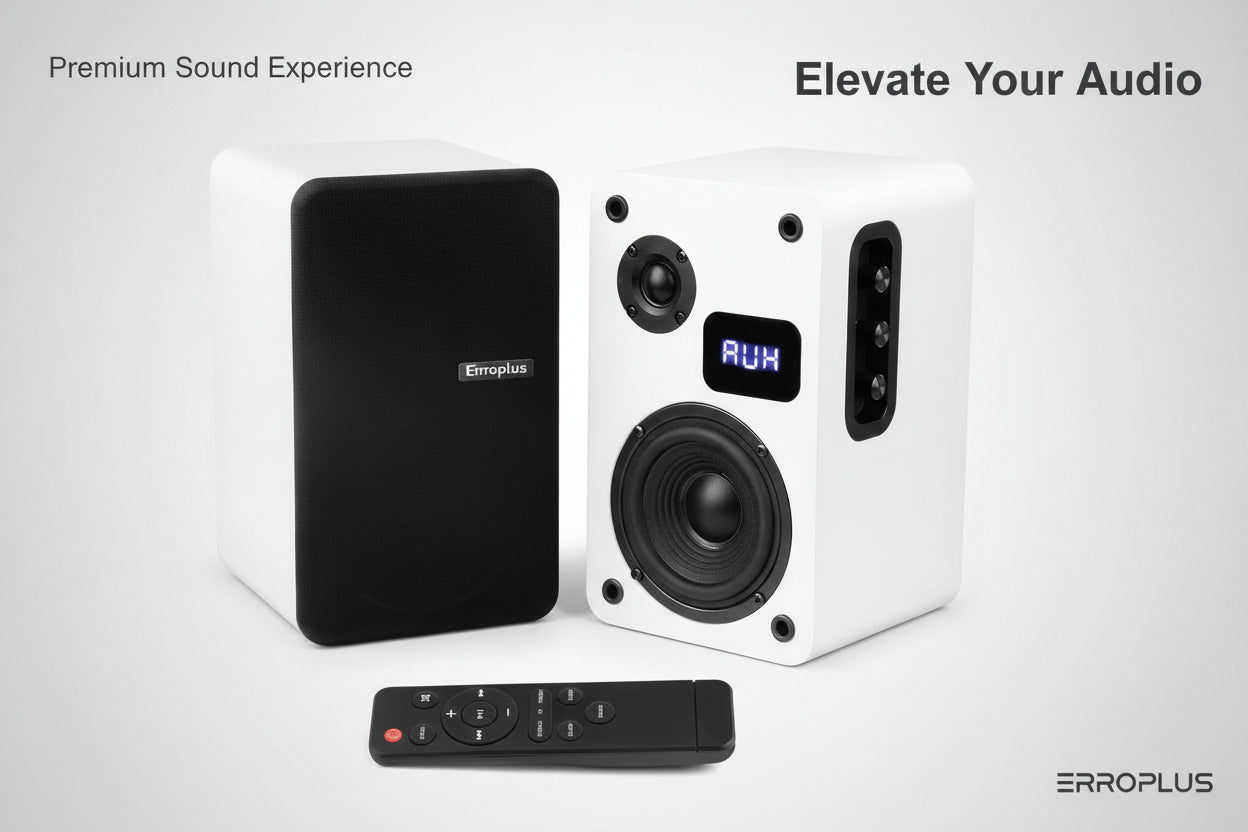 Orroplus 70W Powered Bookshelf Speakers Active Stereo Speakers Pair Desktop Studio Monitor Speakers Wired Optical/ARC/RCA/AUX/BT Input for Turntable Vinyl Record Player Home Audio TV Gaming PC-White