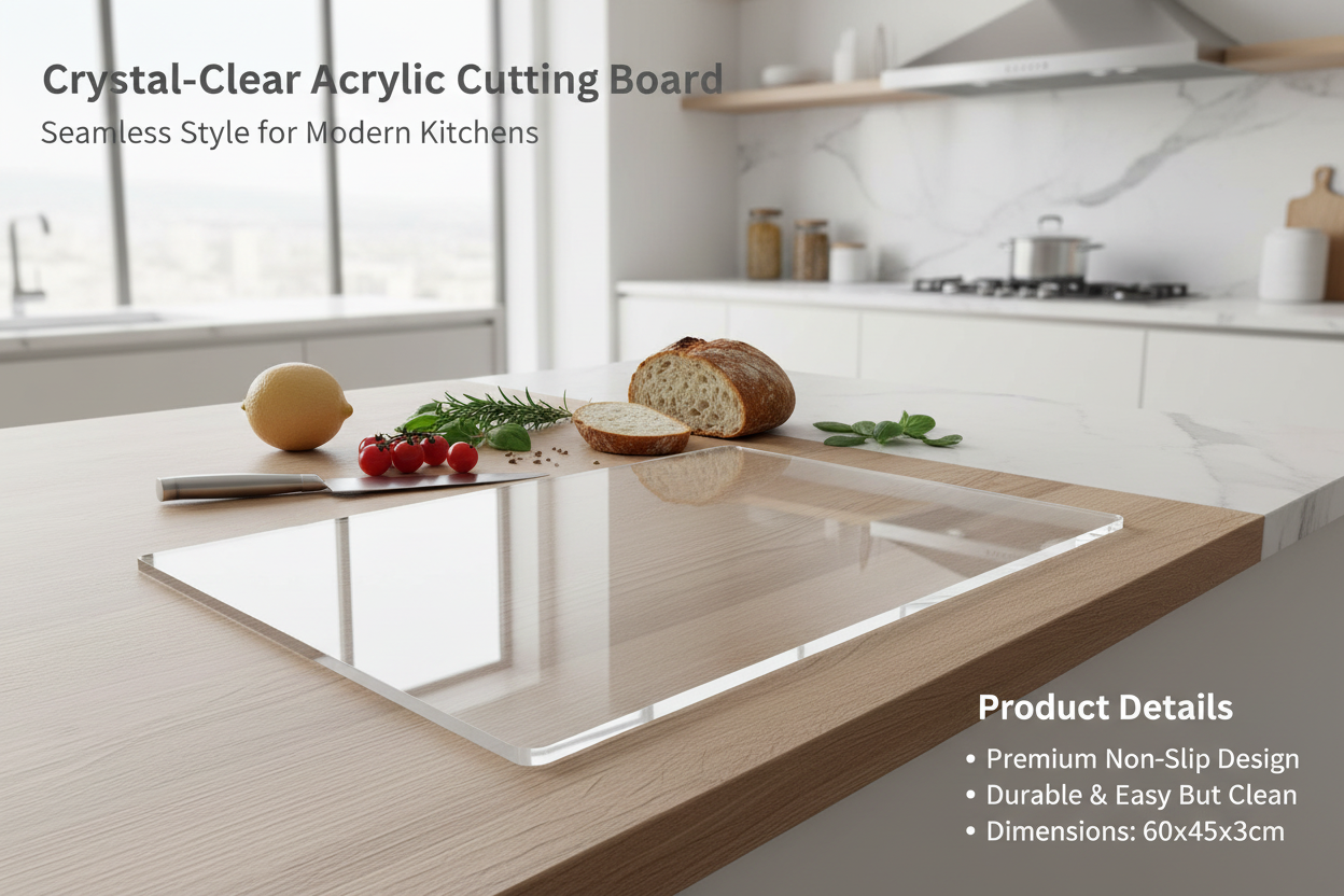 Non-Slip Acrylic Kitchen Chopping Board