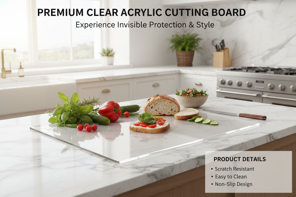 Non-Slip Acrylic Kitchen Chopping Board