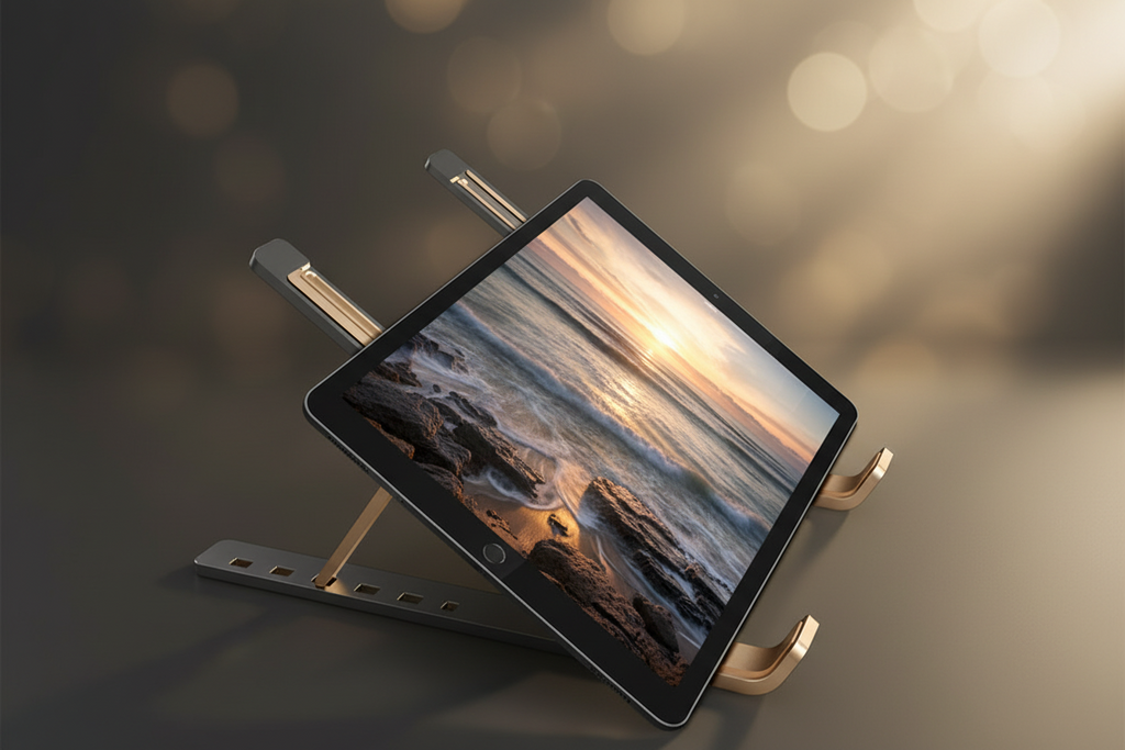 Six-Position Aluminum Laptop Riser